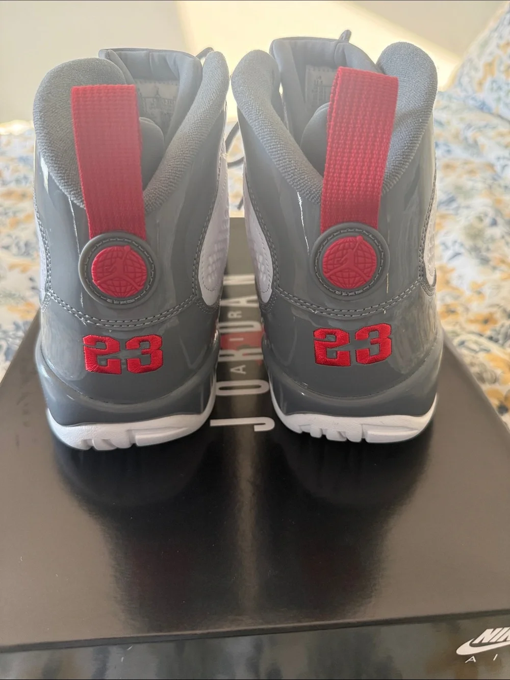 Jordan 9 Retro - White, Gray & Red Accent